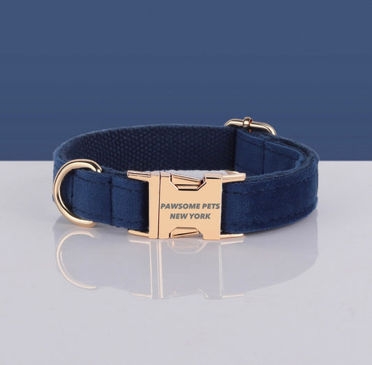 Blue Adjustable Dog & Cat Collar - Durable Nylon with Quick Release Buckle