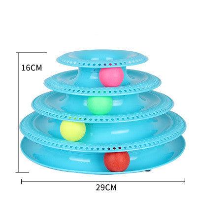 Interactive Cat Ball Tower - 3-Layer Track Toy for Cats