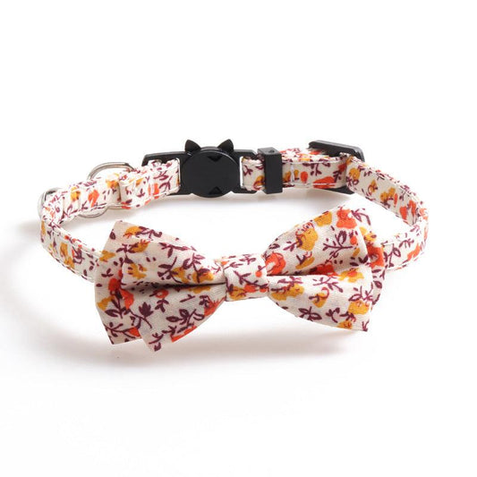 Soft Cotton Cat Collar - Comfortable Adjustable Breakaway Safety Collar