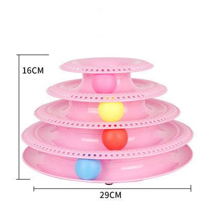 Interactive Cat Ball Tower - 3-Layer Track Toy for Cats