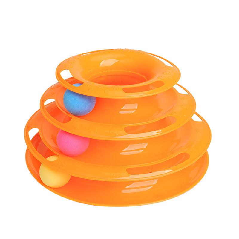 Interactive Cat Ball Tower - 3-Layer Track Toy for Cats